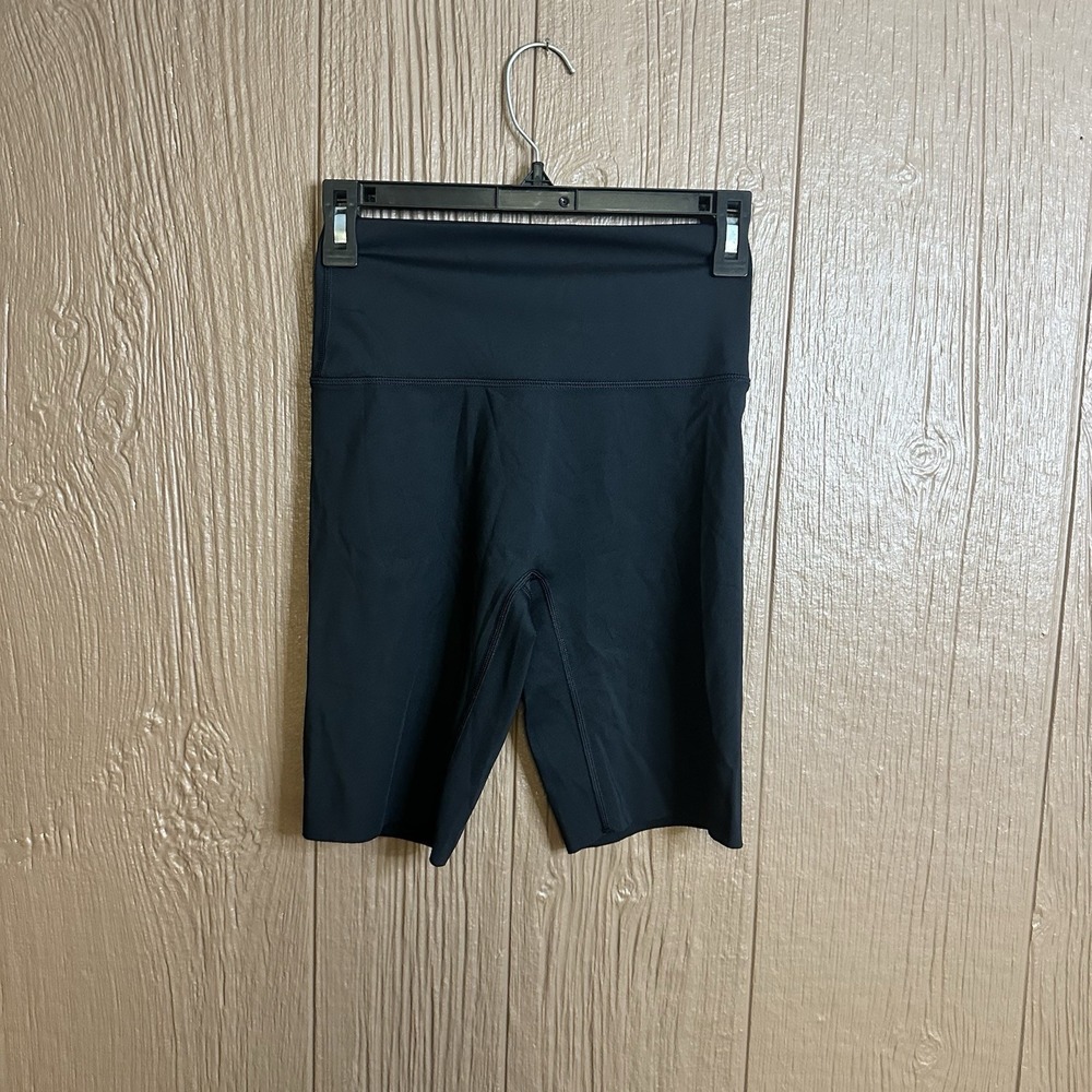 Offline By Aerie Goals Biker Shorts Hi Rise Raw Hem Sz M Black Athletic Lounge